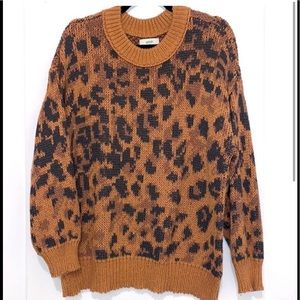 Aerie Leopard Sweater Medium